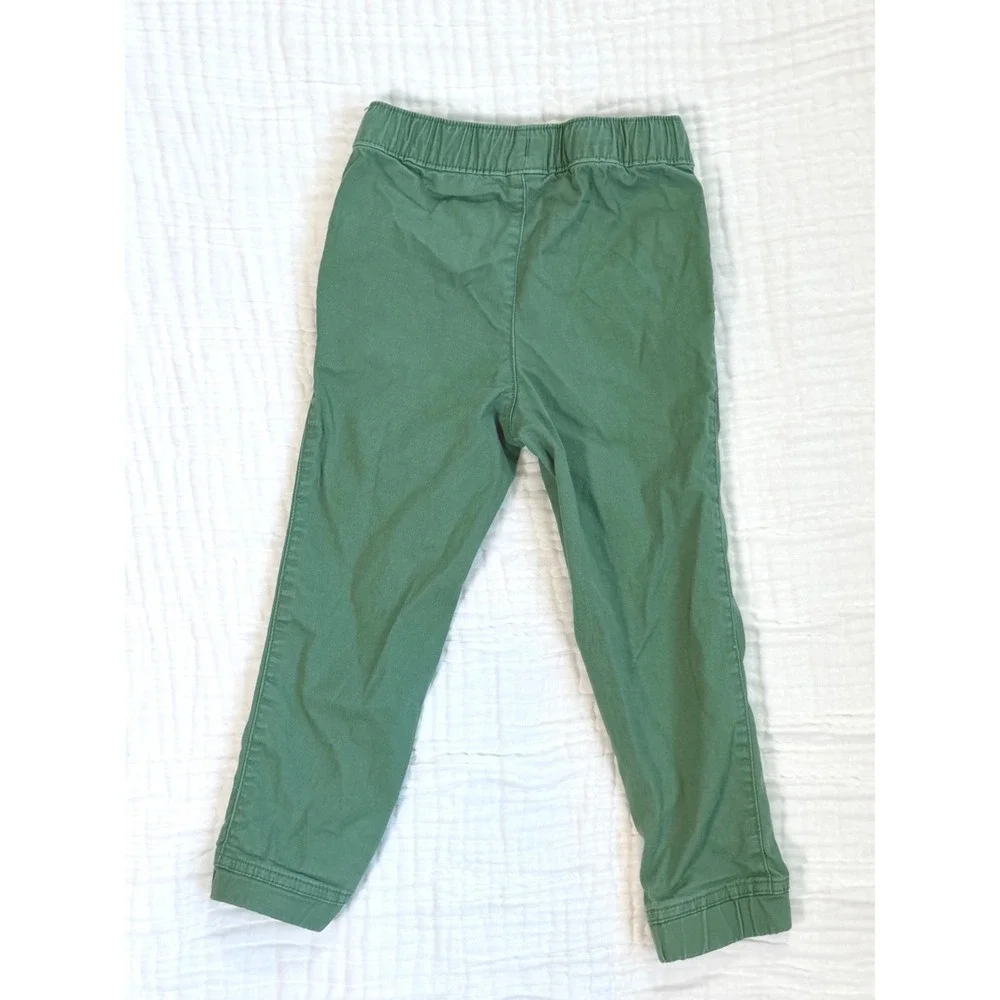 Baby Gap Toddler Boys Pull On Jogger Pants Size 4T Green Elastic Waist Pocket